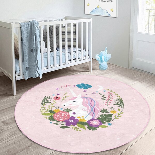 Covor pentru copii roz ø 120 cm Comfort – Mila Home