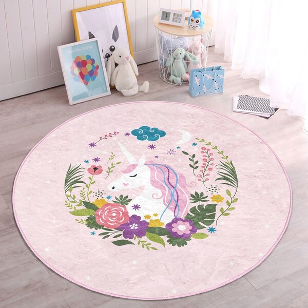 Covor pentru copii roz ø 120 cm Comfort – Mila Home