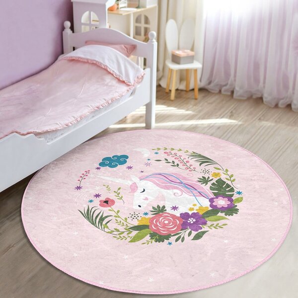 Covor pentru copii roz ø 120 cm Comfort – Mila Home