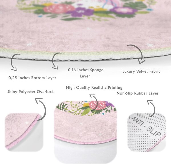 Covor pentru copii roz ø 120 cm Comfort – Mila Home