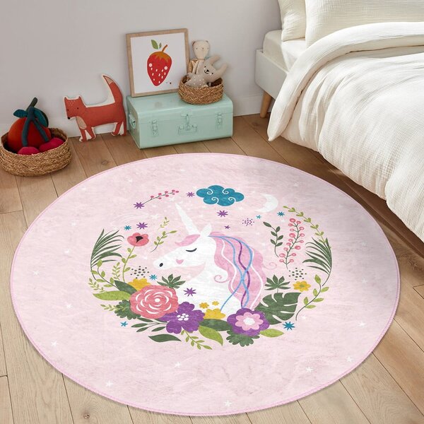 Covor pentru copii roz ø 120 cm Comfort – Mila Home