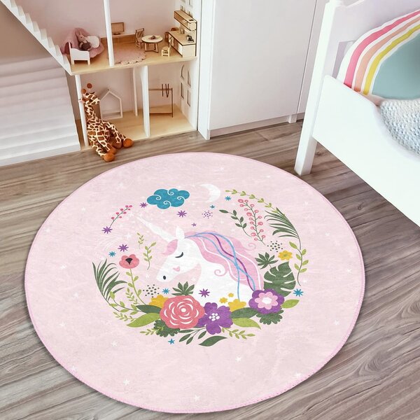 Covor pentru copii roz ø 120 cm Comfort – Mila Home