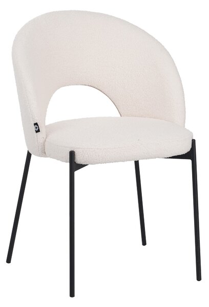 Scaun Bucatarie/Dining Marabell Tapiterie Boucle Alb