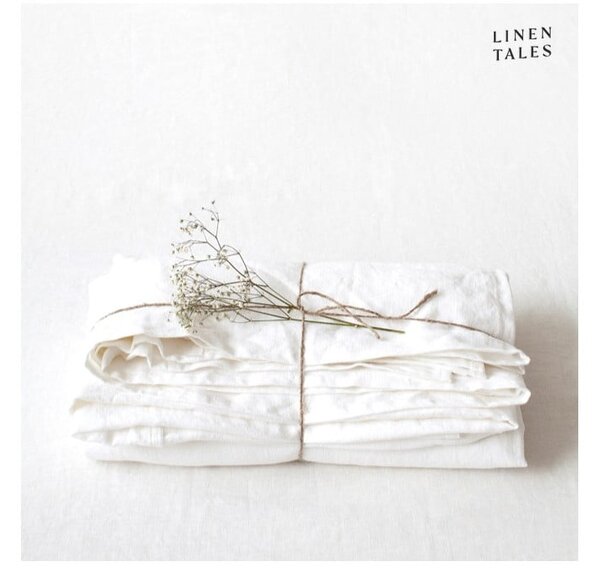 Cearceaf alb din amestec de in 230x270 cm – Linen Tales