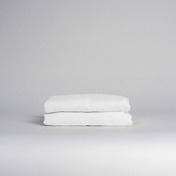 Cearceaf alb din amestec de in 230x270 cm – Linen Tales