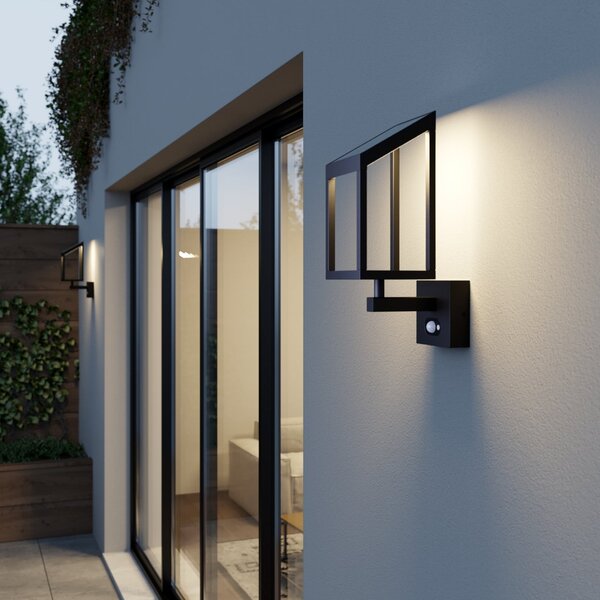 Lampă de Exterior Lucande, Timeo, Negru, Metal, Modern