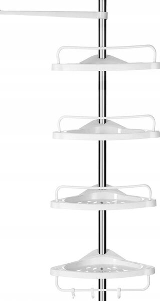 OFERTA Polita de colt pentru baie COMPACT telescopica 104-315 cm, alba II. calitate