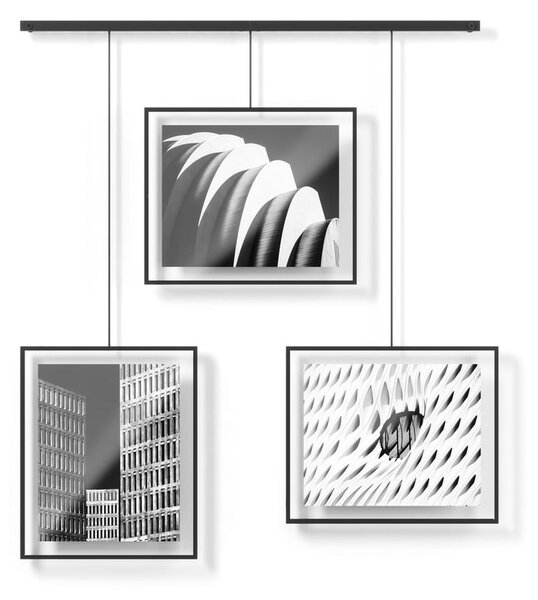 Rame negre de agățat 3 buc. din metal 73x82 cm Exhibit – Umbra
