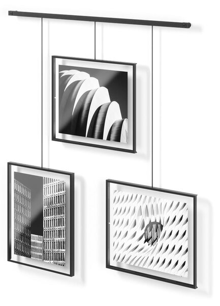 Rame negre de agățat 3 buc. din metal 73x82 cm Exhibit – Umbra