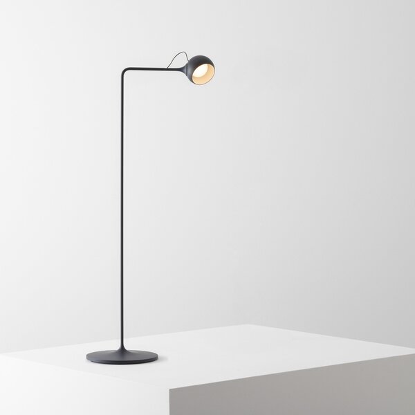 Artemide Ixa Reading lampadar LED dim antracit, reglabil, Negru, Camera de zi / sufragerie, Metal, Design, Lumină de lectură