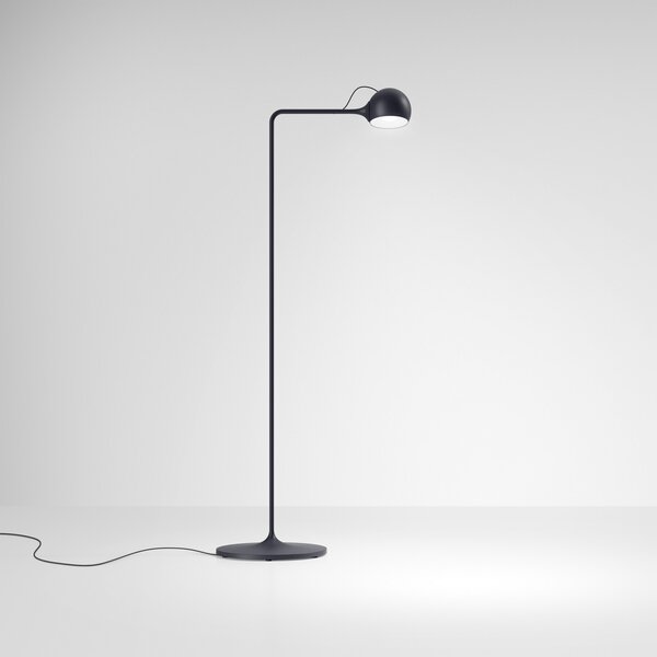 Artemide Ixa Reading lampadar LED dim antracit, reglabil, Negru, Camera de zi / sufragerie, Metal, Design, Lumină de lectură