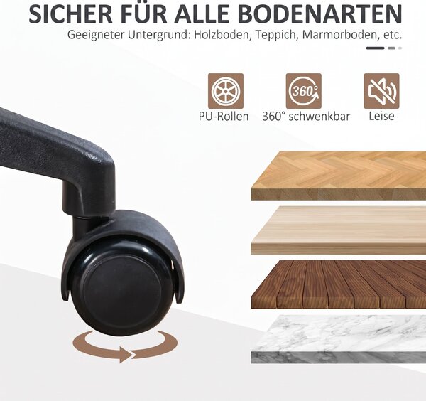 HOMCOM Scaun de Birou Ergonomic cu Înălțime Reglabilă, Scaun de Birou cu Balansoar și Țesătură Respirabilă, 59x58x96-106 cm, Negru | Aosom Romania