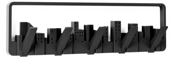 Cuier de perete negru din plastic Skyline – Umbra