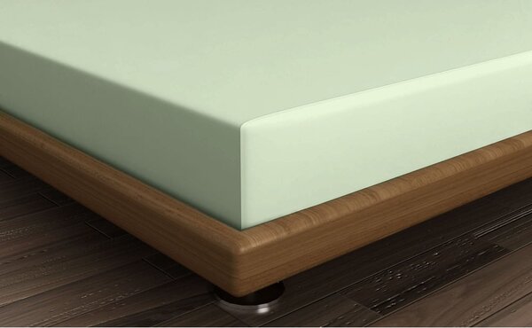 Cearceaf verde deschis din bumbac cu elastic 140x200 cm – Mijolnir