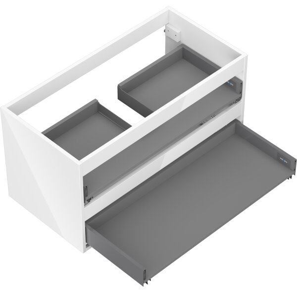 Mexen Box-A, dulap suspendat 90 cm, 2 sertare, alb lucios, 91AX0-0900-470-2-00