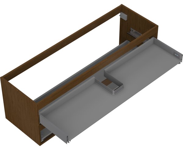 Mexen Box-A, dulap suspendat 140 cm, 2 sertare, nuc, 91AX0-1400-470-2-86
