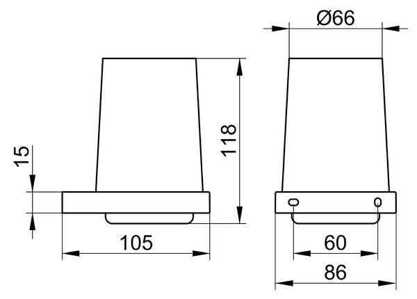 Keuco Edition 11 cană pentru spălat dinți transparent-crom 11150019000