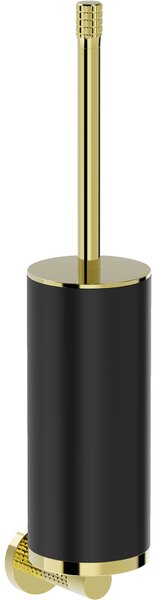Mexen Triv, perie de toaletă suspendată, negru/auriu, 430x85mm, 70A33071-50B