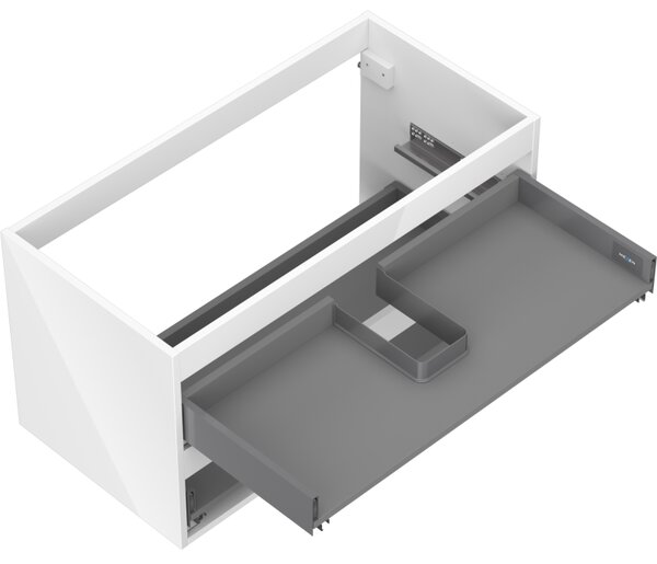 Mexen Box-A, dulap suspendat 90 cm, 2 sertare, alb lucios, 91AX0-0900-470-2-00
