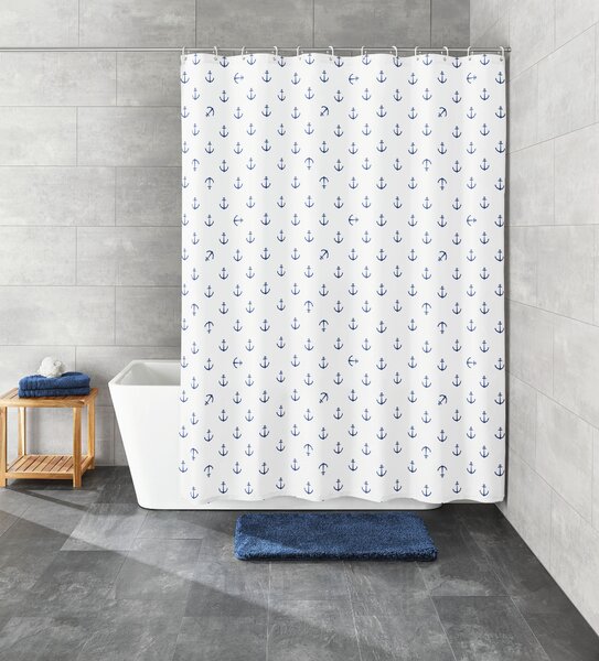 Kleine Wolke Anchor perdea de duș 180x240 cm alb-albastru 5900789352