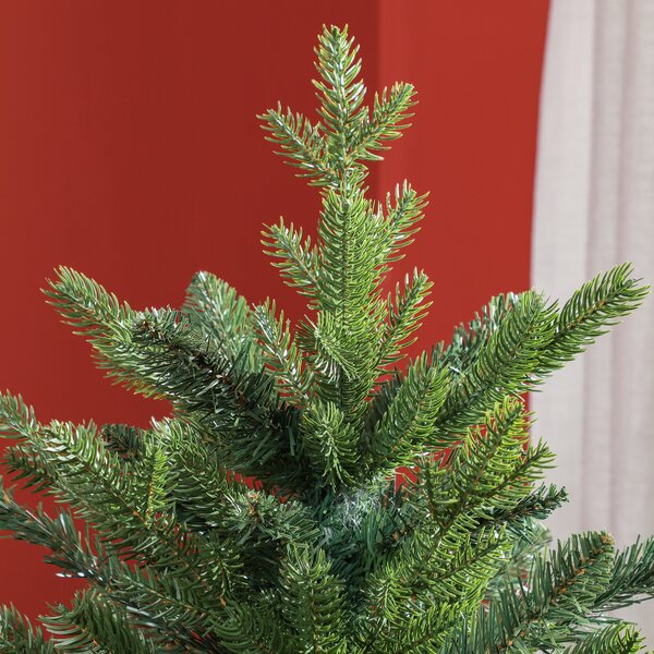 HOMCOM Brad de Crăciun Artificial cu 1309 Crengi, Pliabil cu Bază Metalică, Ø105x150 cm, Verde | Aosom Romania