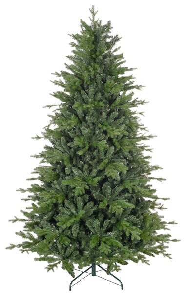 HOMCOM Brad de Crăciun Artificial cu 1821 Crengi, Brad de Crăciun Pliabil cu Bază Metalică, Ø117x180 cm, Verde | Aosom Romania