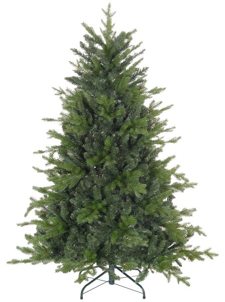 HOMCOM Brad de Crăciun Artificial cu 1309 Crengi, Pliabil cu Bază Metalică, Ø105x150 cm, Verde | Aosom Romania