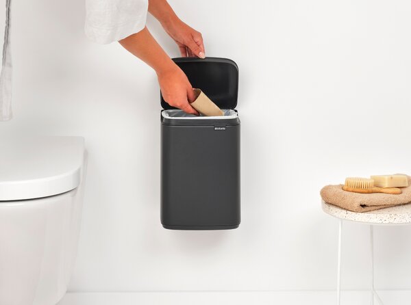 Brabantia Bo cos de gunoi 4 l negru-gri 233708