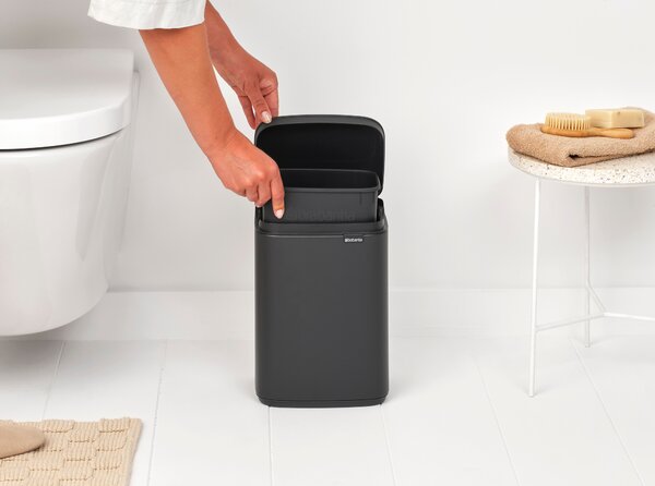 Brabantia Bo cos de gunoi 4 l negru-gri 233708
