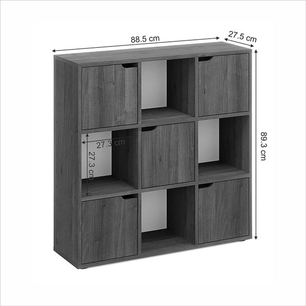 Biblioteca Bookel, Diverse culori, 88x28x89 cm
