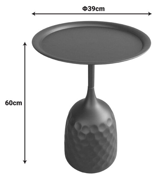 Masuta de cafea Waini, Metal, D39x60 cm