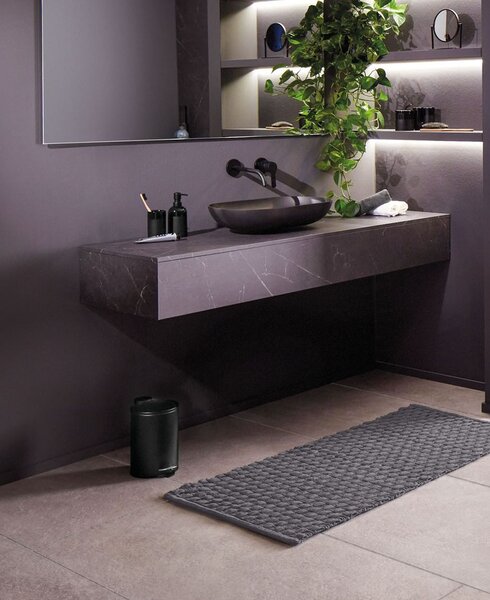Kleine Wolke Deep perie de toaletă stativ negru-ceramică 8681926856