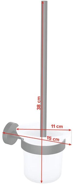 Tesa Moon perie de toaletă lipit negru 40561-00000-00