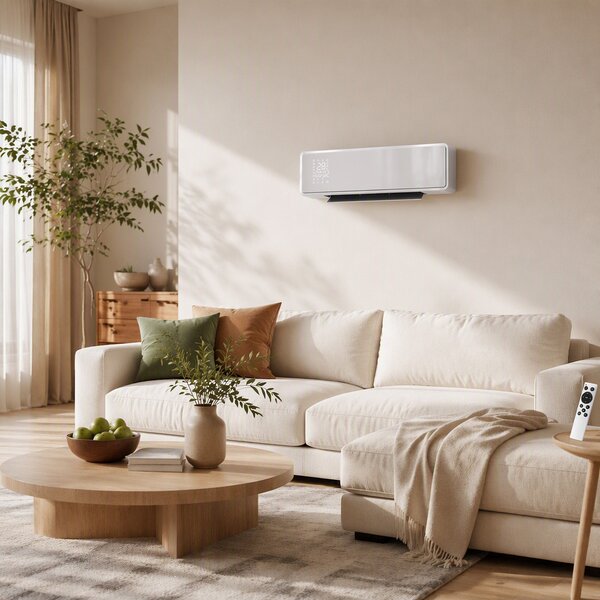 HOMCOM Încălzitor în ceramicâ de perete 2000W, 3 moduri, Temporizator, Panou de sticlă Alb | Aosom Romania