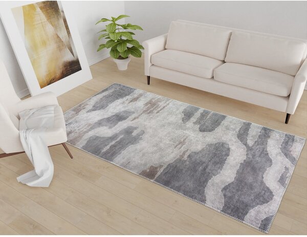 Covor gri lavabil 80x150 cm City Clouds – Vitaus