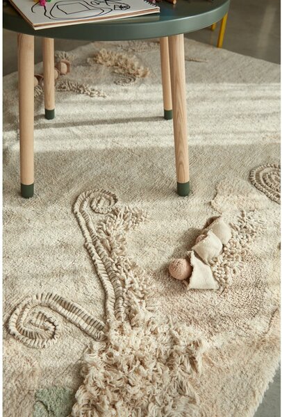 Covor de joacă pentru copii bej din bumbac 140x200 cm Seabed – Lorena Canals