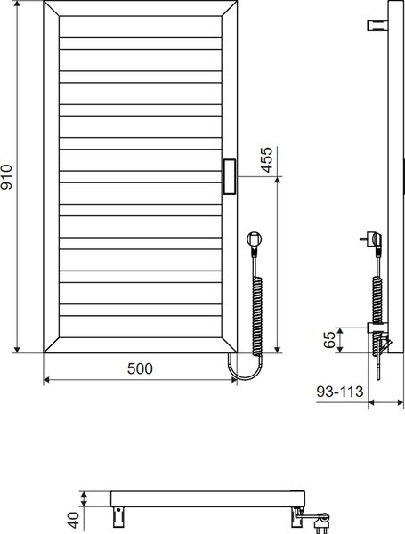 Excellent Brego încălzitor electric 91x50 cm alb GREX.BRS91.WH