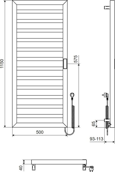 Excellent Brego încălzitor electric 115x50 cm alb GREX.BRS115.WH