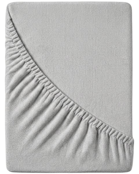 Cearsaf Frotir cu elastic EXCLUSIVE 90x200 cm gri deschis