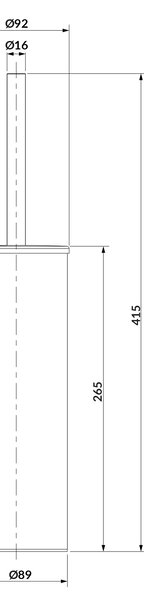 Cersanit Zen perie de toaletă stativ cupru S951-879