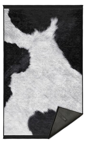 Covor alb-negru de tip traversă 80x200 cm – Mila Home