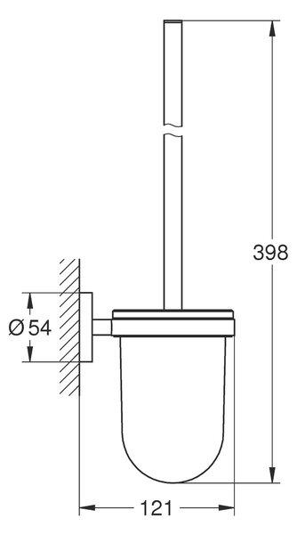 Grohe Essentials perie de toaletă sticlă-grafit 40374A01