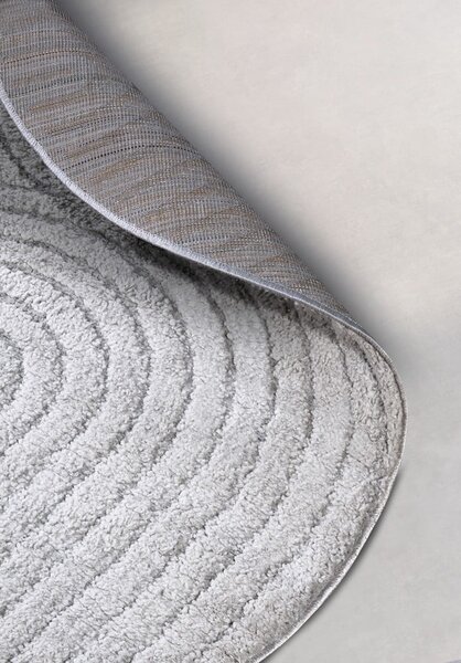Covor gri deschis rotund ø 160 cm Panglao New York Light Grey – Elle Decoration