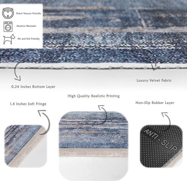 Covor albastru 80x150 cm – Mila Home