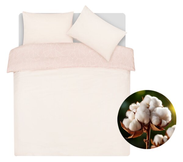 Set lenjerie de pat Dormeo Geo roz