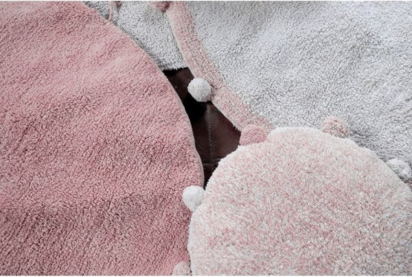 Covor pentru copii crem lavabil/țesut manual din bumbac ø120 cm Bubbly Vintage Nude – Lorena Canals