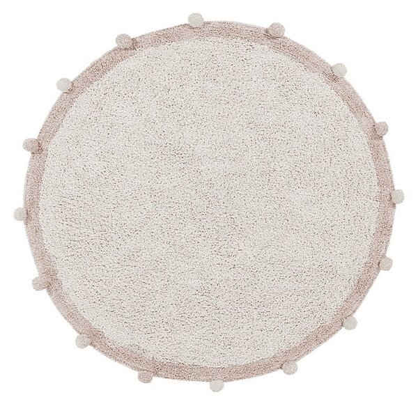 Covor pentru copii crem lavabil/țesut manual din bumbac ø120 cm Bubbly Vintage Nude – Lorena Canals