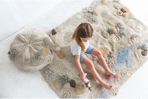 Covor de joacă pentru copii bej din bumbac 120x160 cm Path of Nature – Lorena Canals