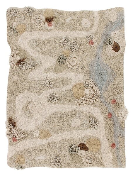 Covor de joacă pentru copii bej din bumbac 120x160 cm Path of Nature – Lorena Canals