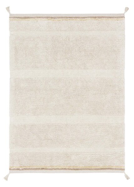 Covor crem lavabil/țesut manual din bumbac 120x160 cm Bloom Natural – Lorena Canals